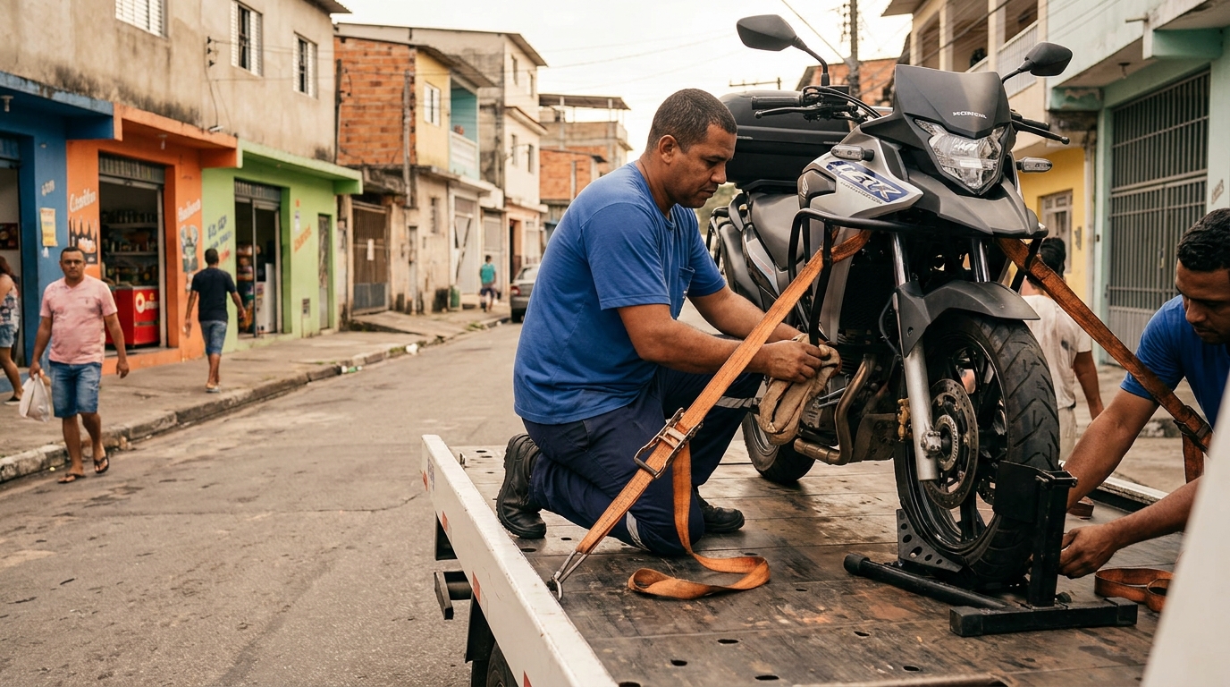 Guincho para Moto no Jardim D’Ângelo, Carapicuíba‑SP